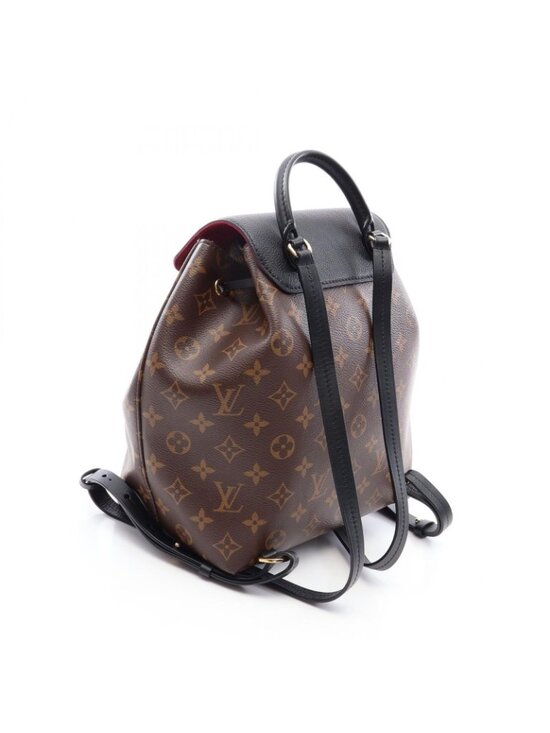 Louis Vuitton Backpack Montsouris NM PM Monogram Noir Canvas Leather main image 7